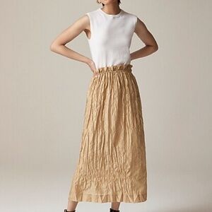 J.Crew Crinkled gathered-waist skirt